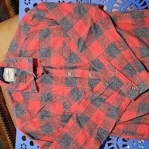Flag & Anthem Red & Gray Flannel Shirt